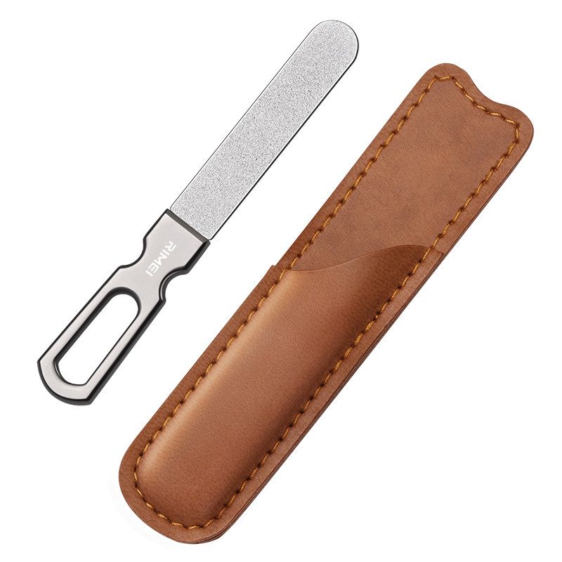 Kanda Japan-US Stainless Steel Nail File Nail File (with Leather Case)