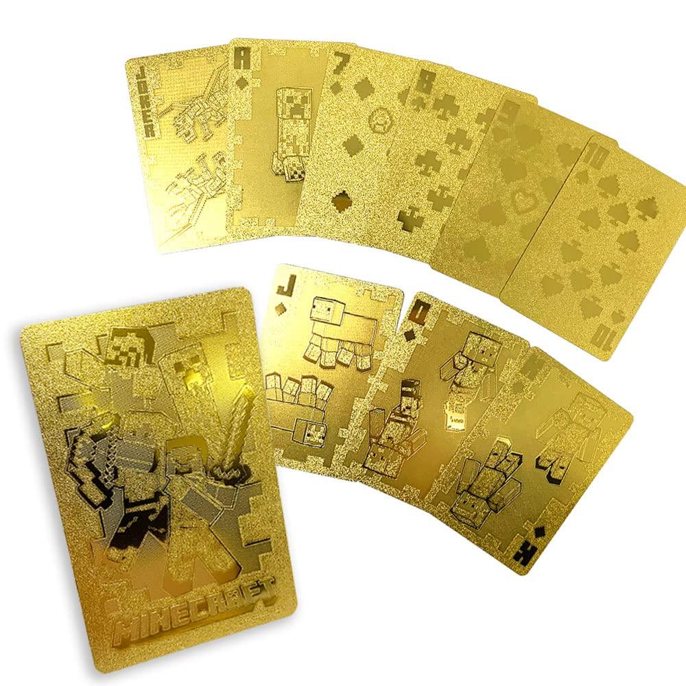 

Official Minecraft Gold Playing Cards, Approximately 9cm, Shining Gold