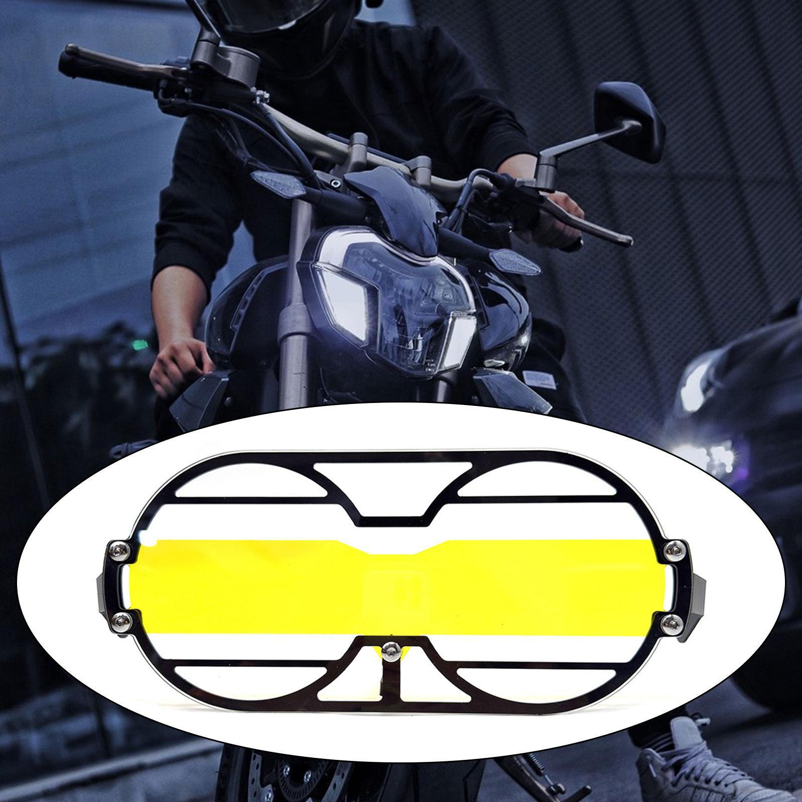 

Motorcycle Head Front Headlight Protector Sturdy DIY Modified Replacement for 2019-2025 жёлтый