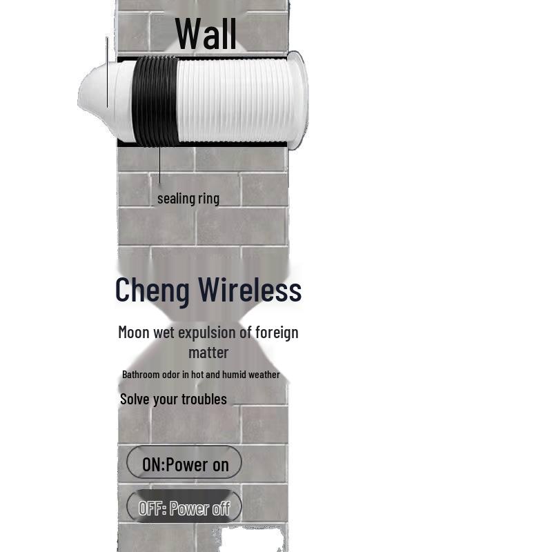 Wall-Mounted Dual-Flow Ventilation Fan with Air Purification System