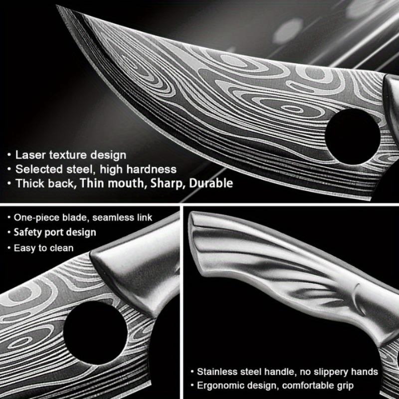 1PC Damascus Pattern Kitchen Knife Stainless Steel Japanese Utility Knives Butcher Knife Boning Knife