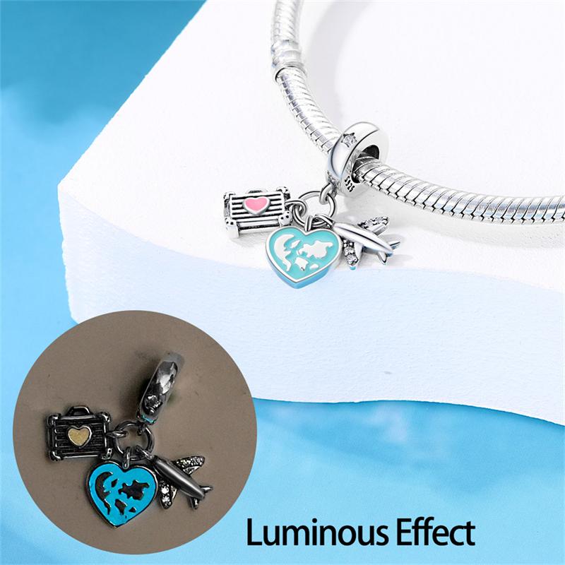 Charms Copper Romantic Ice And Snow Glass Beads Charms Fits 3Mm Original Bracelet Necklace Womens Diy Fine Jewelry Gift New