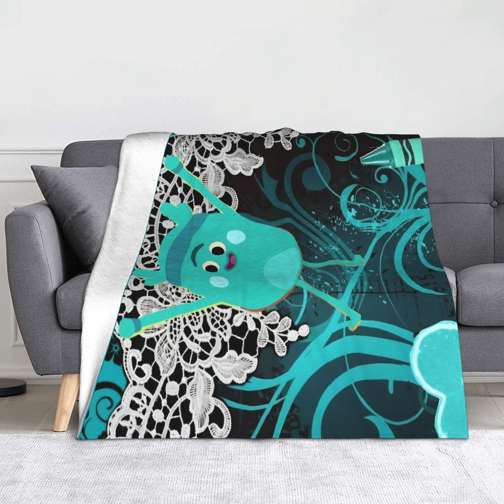 Panika Chen Unisex Bumbles Educational Cartoon Nums Blanket Grumble Flannel Novelty Breathable Throw Blanket For Bed Sofa Spring/Autumn Travel