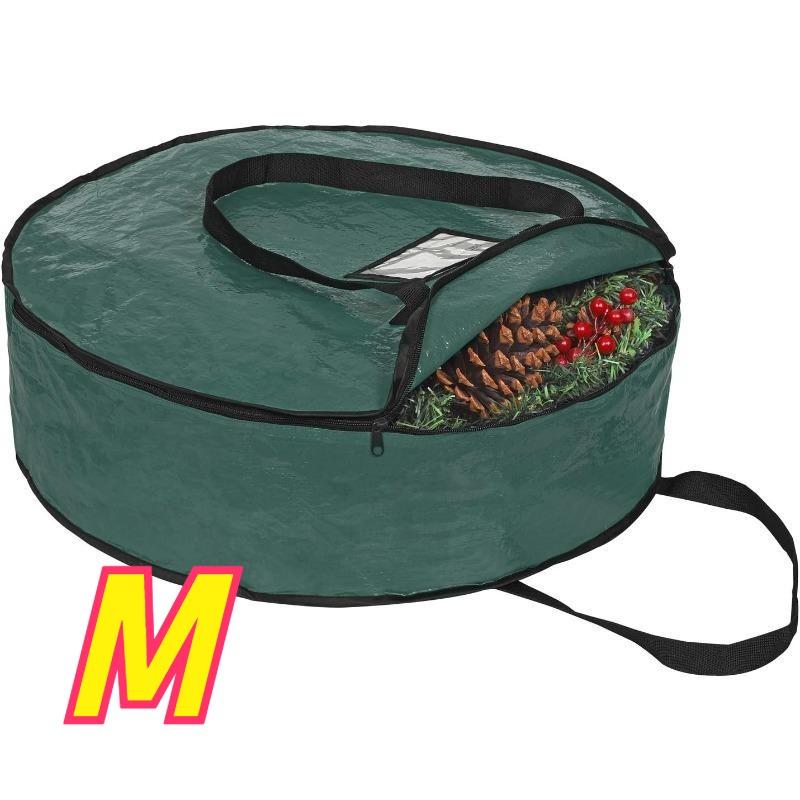Christmas Wreath Storage Bag with Heavy Duty Handles - Durable Wreath Storage Container & Garland Holiday Artificial Wreath Holder