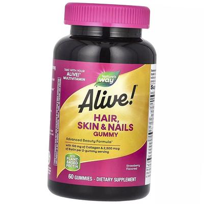 Complex for Hair, Skin and Nails, Alive! Hair Skin and Nails, 60tab Strawberry (36344125)
