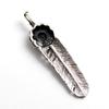 Feather Eagle Feather Zirconia Sterling Silver 925 Pendant for Women and Men - Native American Style