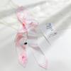 French green small long narrow silk scarf women's spring and autumn pointed corner tied bag ribbon braided hair band headgear scarf streamer belt