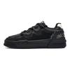 FILA Salto Crackle Leather Low-Top Retro Basketball Shoes Women sneaker Black F12W141225FBK