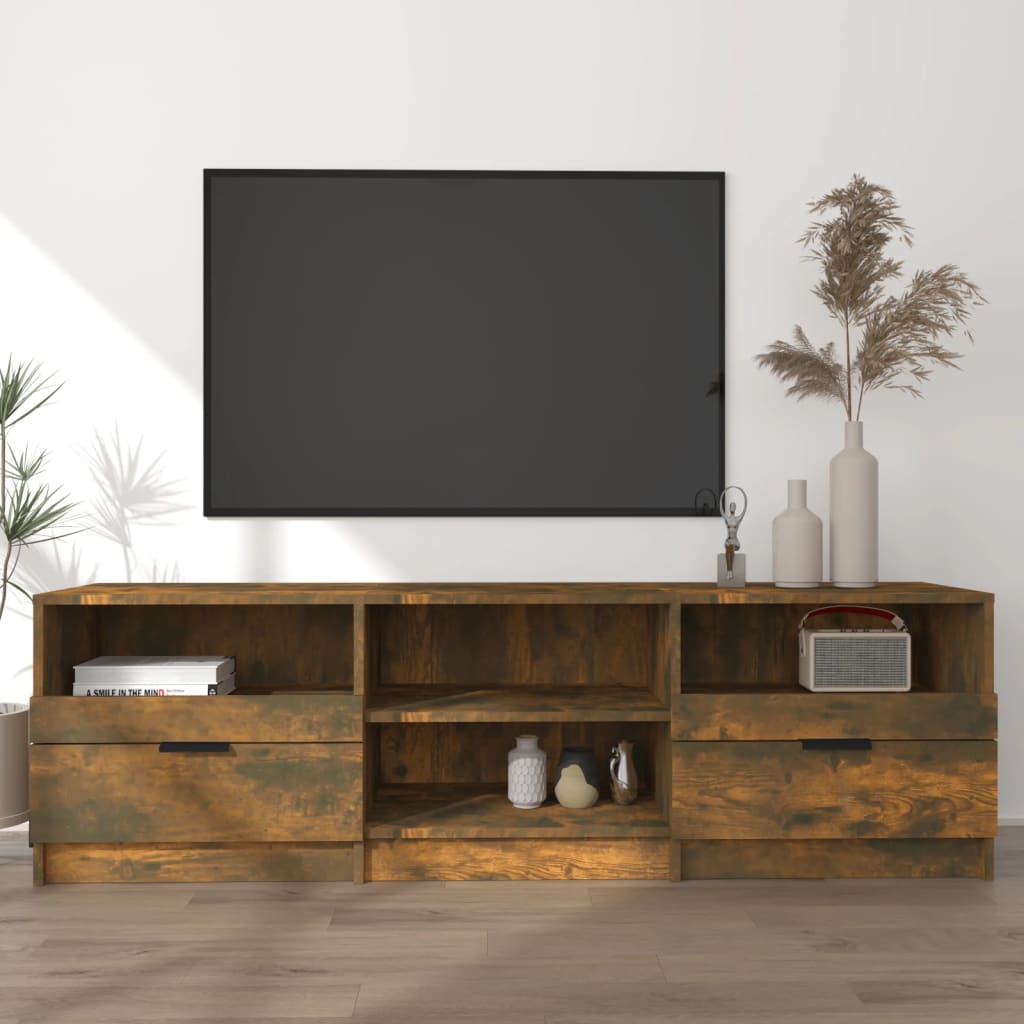 TV Cabinet Smoked Oak 150 x 33.5 x 45 cm Engineered Wood