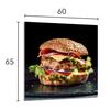 PANEL SZKLANY DO KUCHNI 60x65 Hamburger