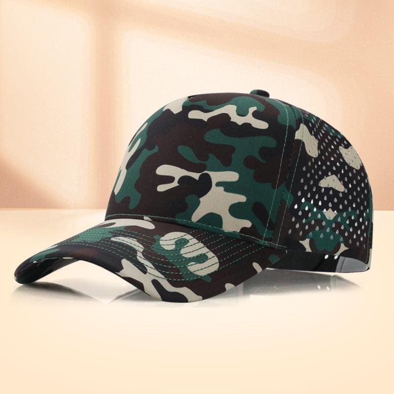 Summer outdoor sunshade quick-drying cap, moving printing embroidery, waterproof laser punching baseball cap