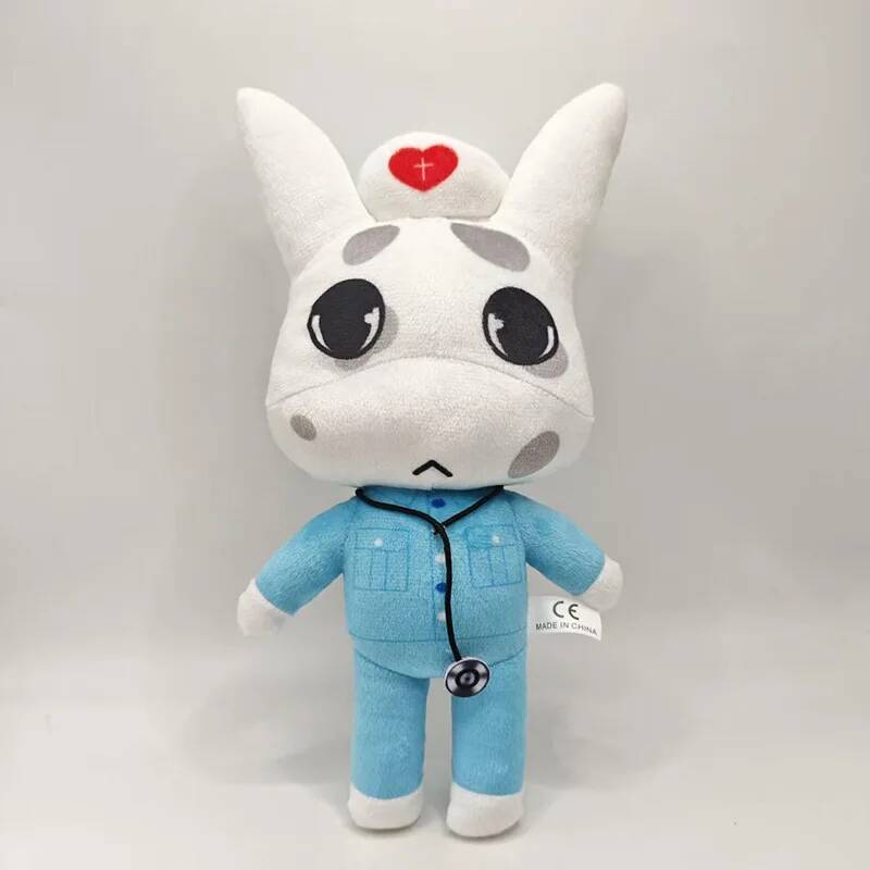 Gioco Ospedale per Animali Peluche Dott. Harlow Ratthew Infermiera Stalker Bambola di Peluche Morbida Cartone Animato Peluche da Collezione Regalo