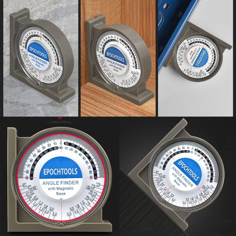 Poziomnica kątowa z lokalizatorem pozycji z podstawą magnetyczną, poziomica pęcherzykowa pozioma, kątomierz, miernik nachylenia ABS
