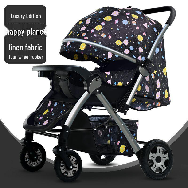 Lightweight Two-Way Baby Stroller: Foldable, High Landscape Design for Sitting or Lying Down, Ideal for Newborns