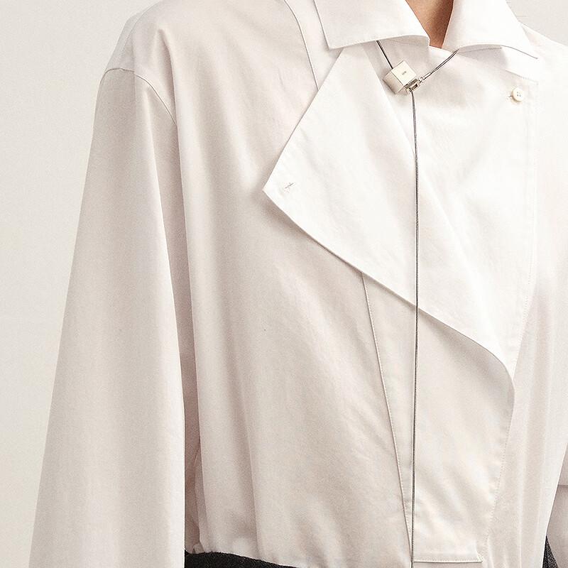 LESS H-Shape Loose Fit Long Sleeve Shirt