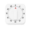 Portable 60 Minutes Kitchen Timer Count Down Alarm Reminder White Square Mechanical Timer