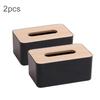 1/2 Stück Haushaltstaschentuchbox Kunststoff mit Deckel Quadratischer Serviettenhalter Behälter Feuchttücher Spender Etui Auto Organizer TMZ