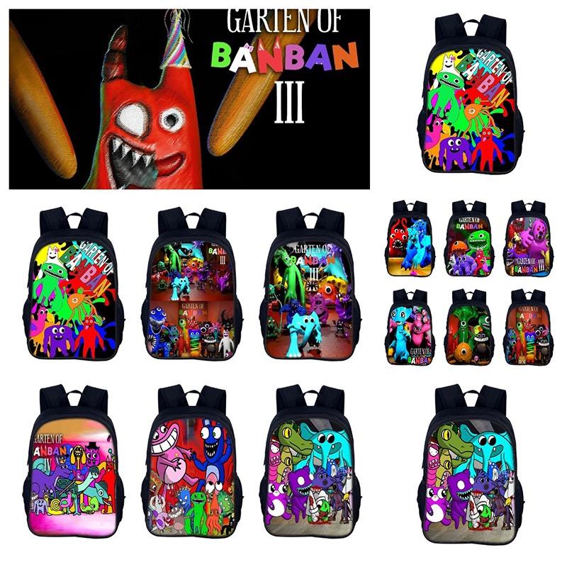 Garten Of Banban 3 40cm Cute And Colorful Cartoon Print Nylon Backpack For Boys And Girls Ideal For School