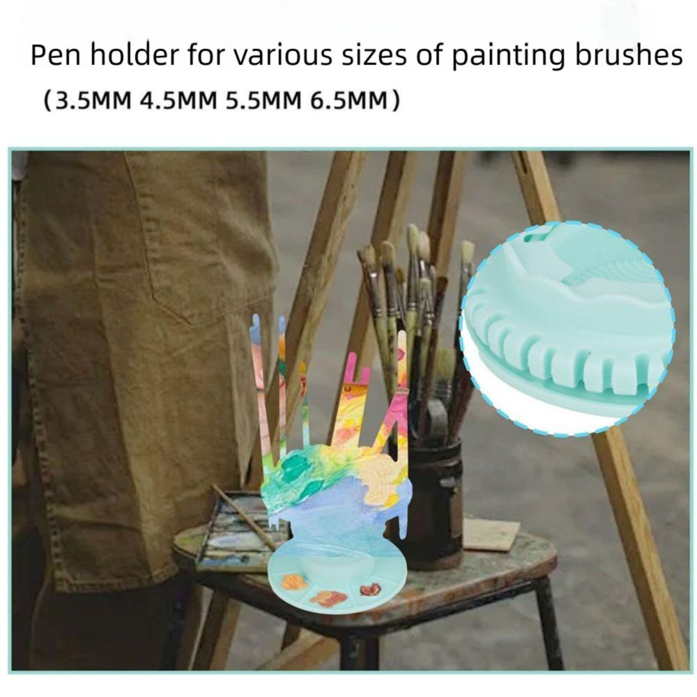 Foldable Silicone Paint Cleaner Box with Hanging Hole 2-in-1 Brush Holder  Beauty