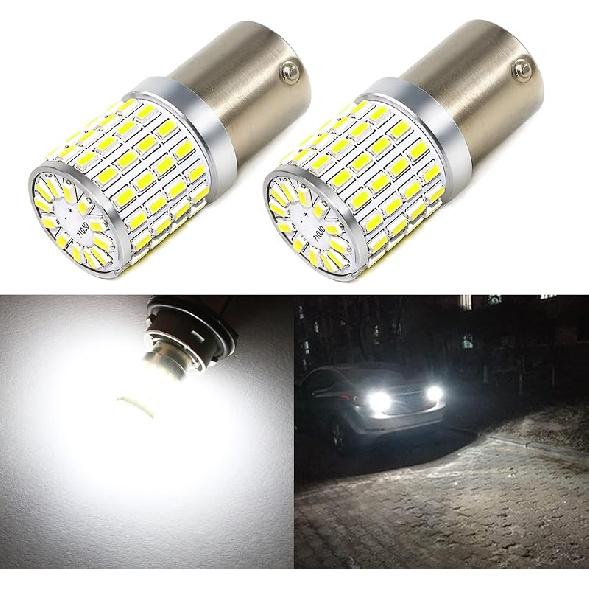 PHINLION 2000 Lumens 7506 1156 LED Reverse Light Bulbs, Super Bright 3014 72-SMD BA15S 1073 1141 LED Backup Bulb for Back Up Brake Stop Tail Lights,