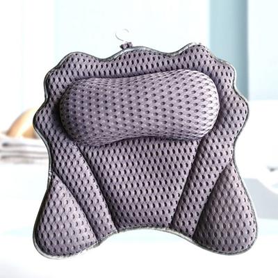 Durable Soft 4D Bathtub Pillow Breathable Non-Slip Spa Bath Pillow With Suction Cup Bath Pillow Home