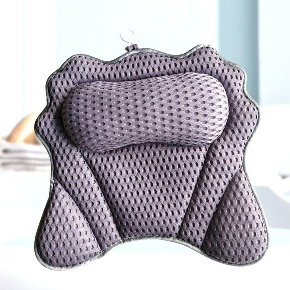 Soft 4D Bathtub Pillow Non-Slip Bath Pillow Convenient Spa Bath Pillow  Bathroom
