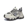 Coffee Women's New Spring and Autumn Leather Breathable Thick Sole Heightening Casual Sports Shoes Women's Versatile Trend