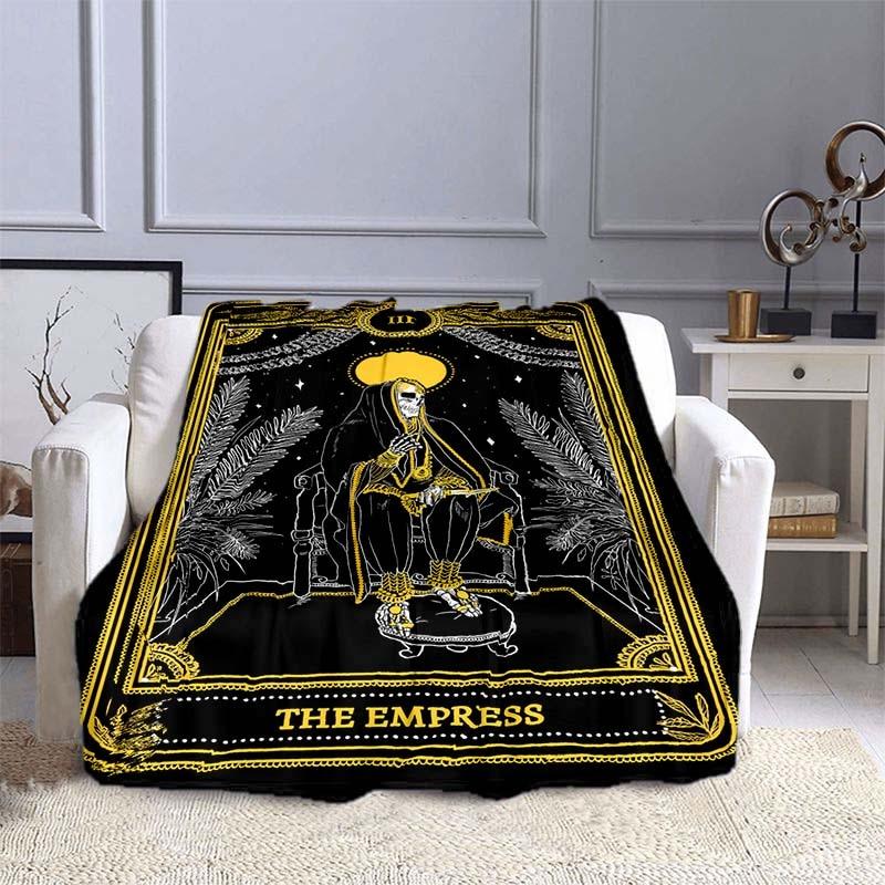 Decke mit Tarot-Karten-Design, Überwurf, Decke, Geschenk, Coca-Cola-Flanelldecke, warmer Plüsch-Überwurf für Bett, Sofa, Couch