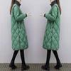 Warm Thickened Winter Coat Women Loose Over Knee Cotton Padded Jacket Mid Length Large Size