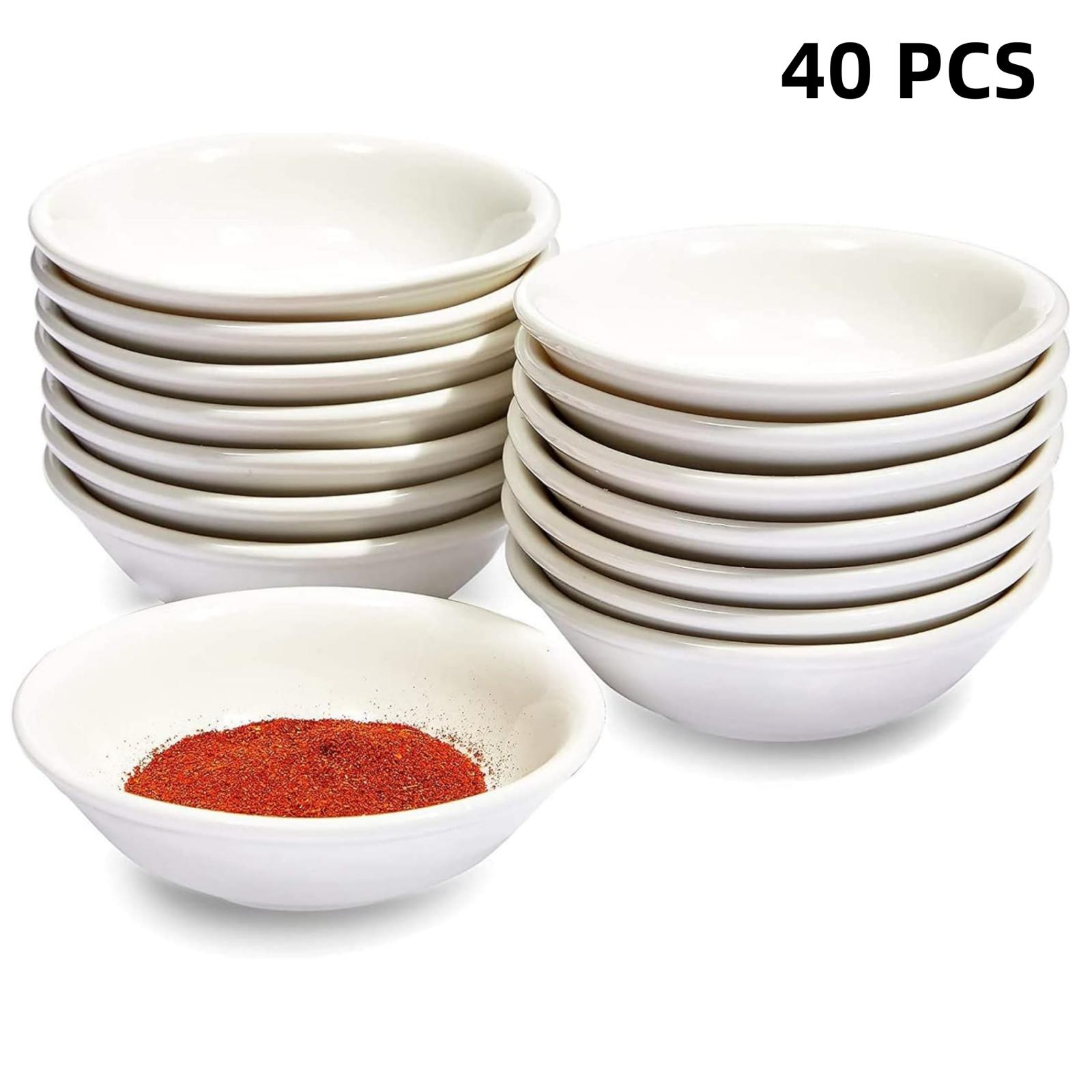 

40pcs 1.5 Oz Soy Sauce Dish Set Asian Sauce Bowls Dip Bowls Set Serving Small Bowl Mini Appetizer Plates