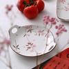 Chinese Underglaze Floral Ceramic Tableware: Rice & Soup Bowls, Plates