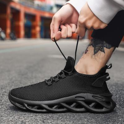 Herren Freizeitsportschuhe Atmungsaktive Leichte Sneaker Outdoor Mesh Schwarz Laufschuhe Athletisch Jogging Tennis Walking Schuhe