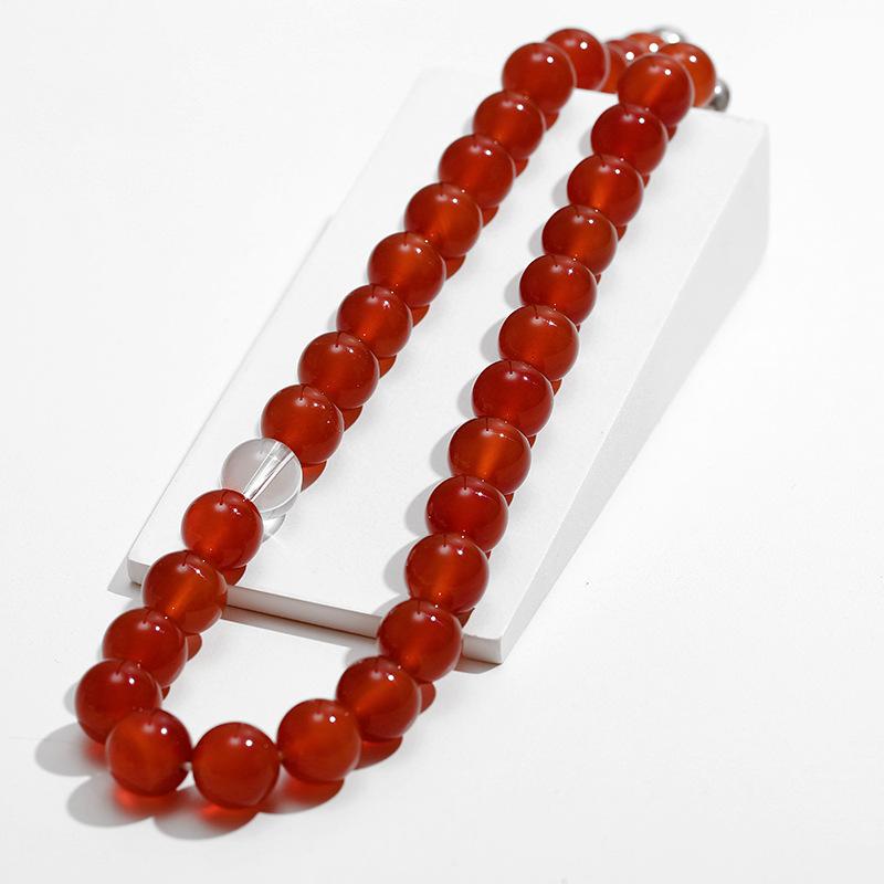 

Блоггер нишевый бренд натуральный агат магнитное ожерелье ювелирные изделия женские легкие роскошные высококачественные модные шейные цепочки