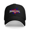 Rangers Baseball Cap Men Women Adjustable Dad Hat Classic Logo Cotton Sports Outdoor Sun Hat Low Profile Unstructured Black