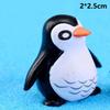Charming Penguin Father And Son Miniature Decoration With Cute Blue Eyes Frog
