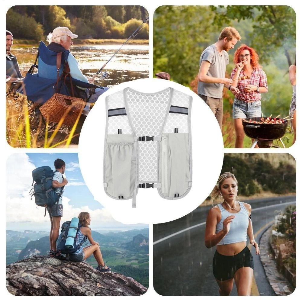 Adjustable Reflective Running Vest Pack Waterproof Outdoor Running Vest  Cycling