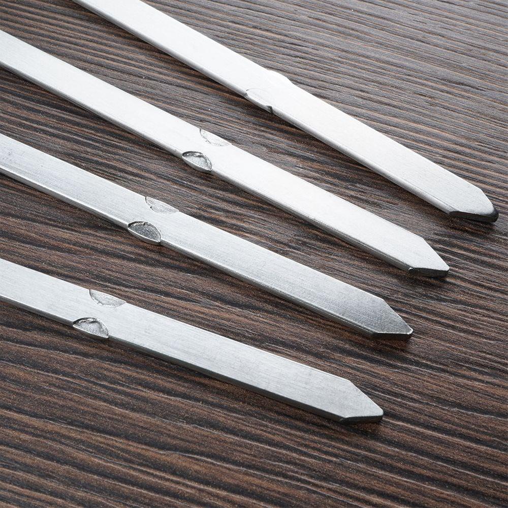 4x Steel Skewers Steel Skewers for Grilling Skewers 37 cm