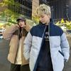 7 Colors, Fashionable Contrasting Corduroy Insert Color Stand-up Collar Bag Clothes for Couples, Warm and Fashionable Cotton-padded Clothes In Autumn