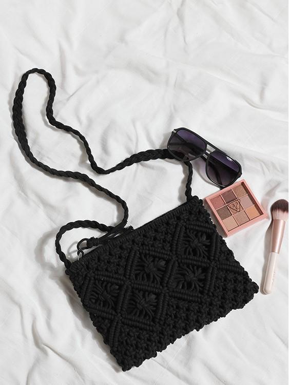 2025 Woven Tassel One-Shoulder Crossbody Clutch