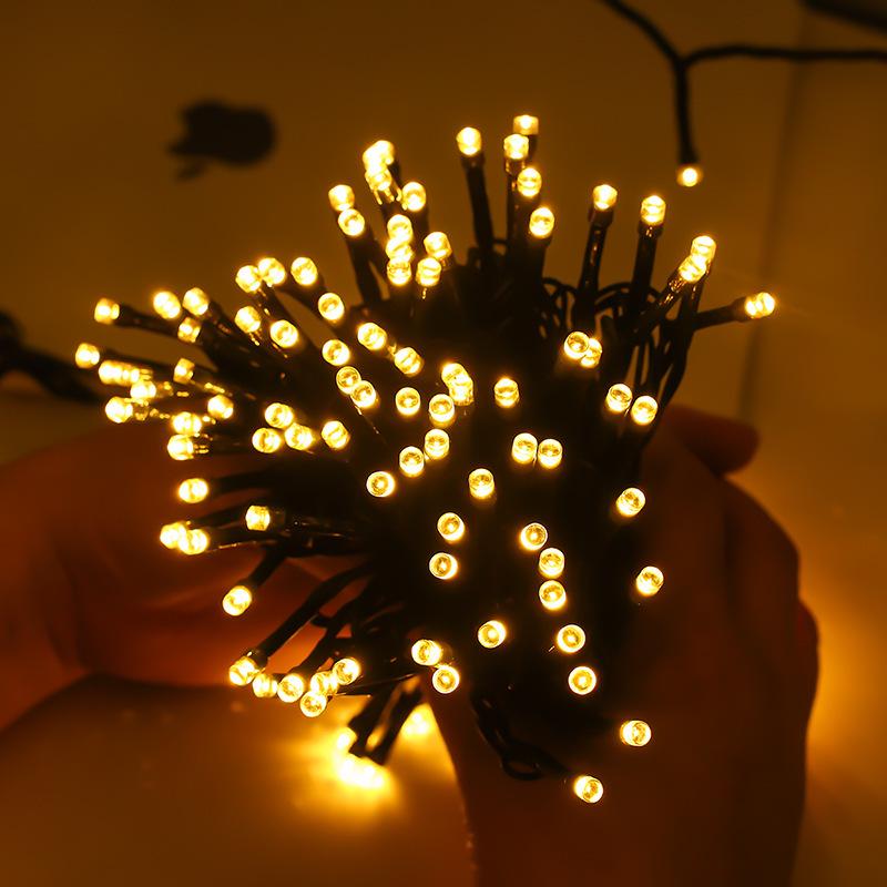 LED Solar-Powered Waterproof Outdoor Starry Sky String Lights for Christmas Holiday Decoration