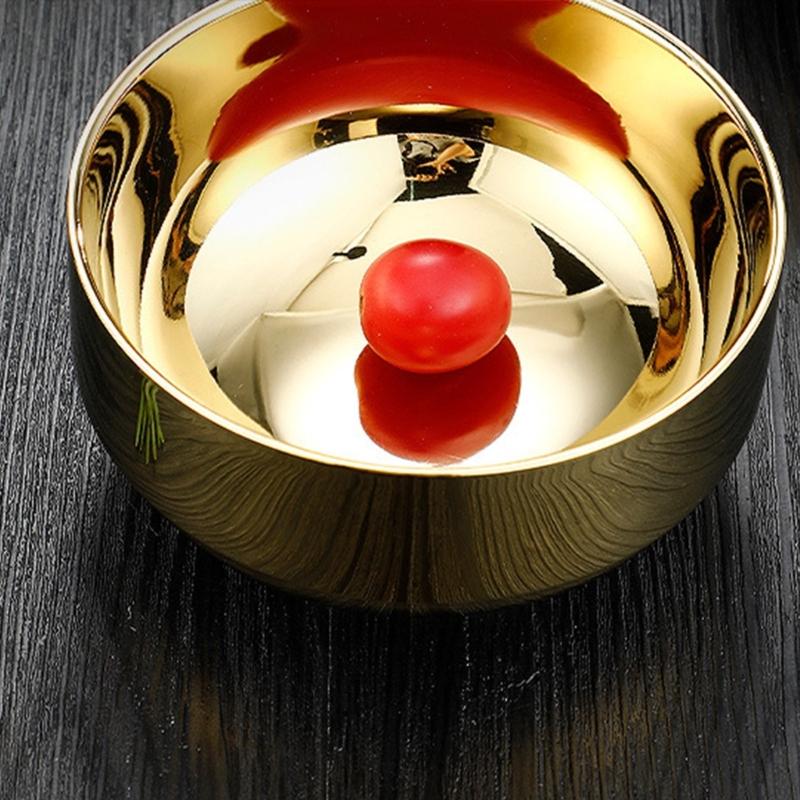 Mirror Finish Stainless Steel Bowl Thickened Construction Tableware Dishwasher Safe Dinnerware for Home Use