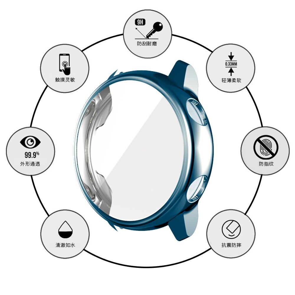 Compatible for Samsung Galaxy Watch Active Case Soft TPU Bumper Full Around Screen Protector Galaxy Watch Active 40mm SM-R500