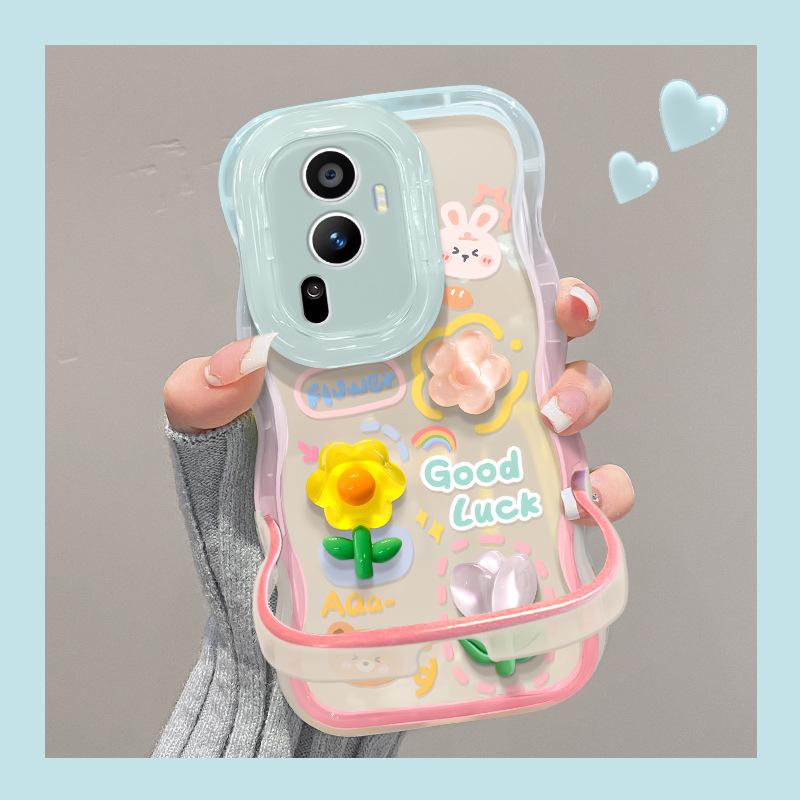 Applicable To Opporeno12 Mobile Phone Case Vivos18 Gradient Frog Doll Xiaomi 13 Silicone Invisible Double Stand