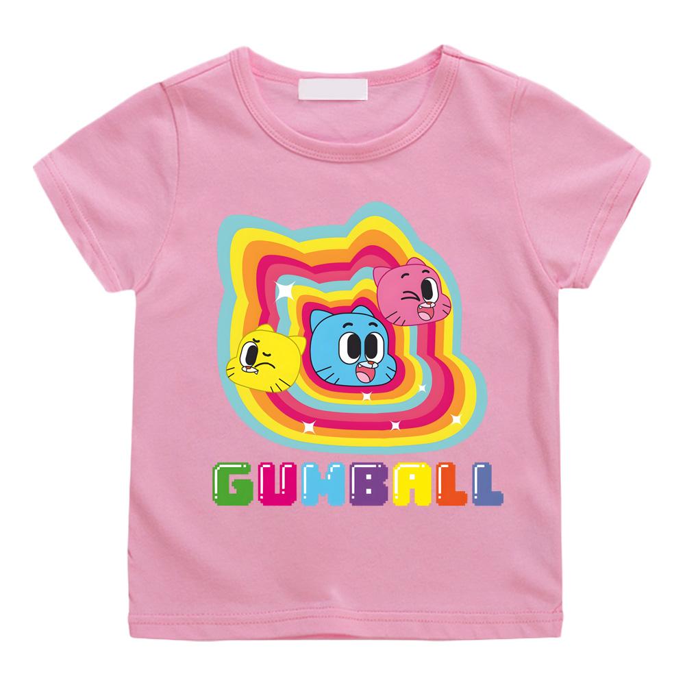The Wonderfully Weird World of Gumball Children's Cartoon T-shirt High Quality Print Trend 100%Cotton Soft Tee-shirt summer Tops Anime T-shirt