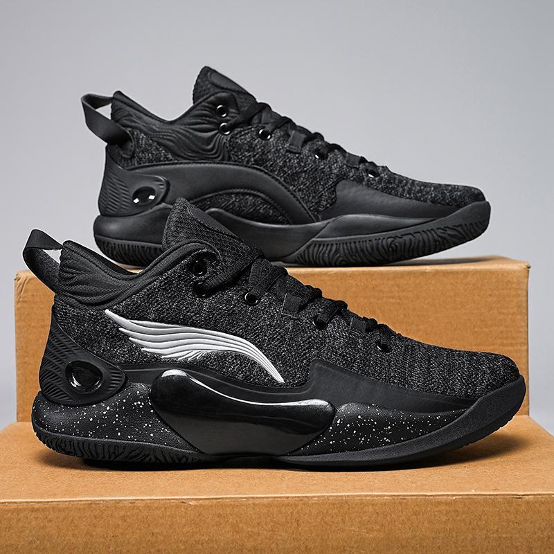 Foreign trade new basketball shoes men's actual combat wear-resistant low-top non-slip breathable student shock high-quality sports shoes women
