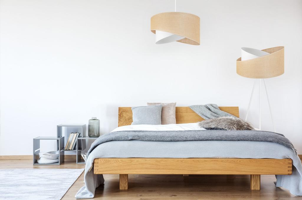 FLOOR LAMP TRIPOD METAL LAMP SHADE JUTE 45CM