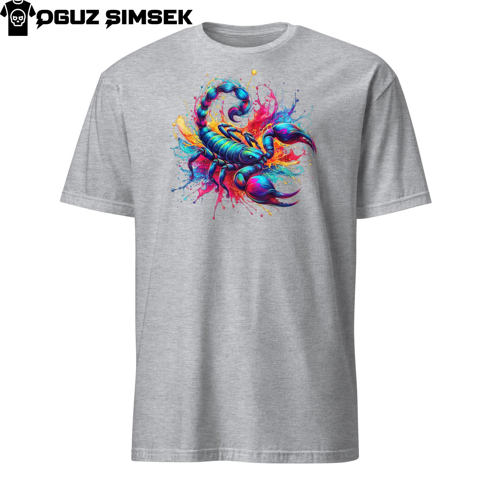 Colorful Scorpio Unisex T-Shirt Mens Womens Tees Top | Zodiac Tee with Vibrant Design 2XL