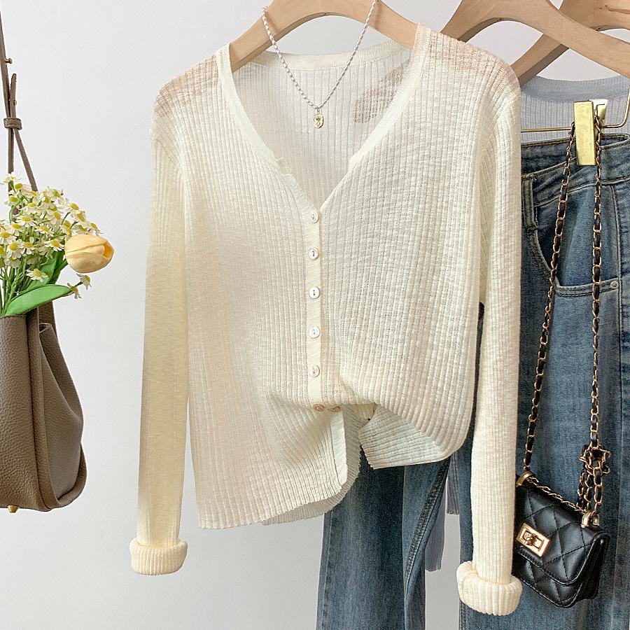 Women's Gentle Style Bamboo Linen Knit Cardigan - Lightweight Sun Protection for Summer