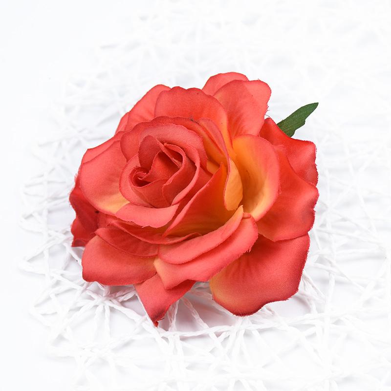 10 cm Hohe Qualität Seidenrosen Blumenwand Hochzeit Heimdeko Weihnachten DIY Brosche Brautaccessoires Ausverkauf Künstliche Blumen