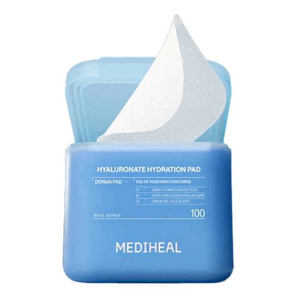 MEDIHEAL Derma Pad 200 Sheets (100 Sheets + 100 Refill) – Madecassoside / PDRN / Tea Tree / Collagen / Phyto Enzyme / Hyaluron / Vitamin C